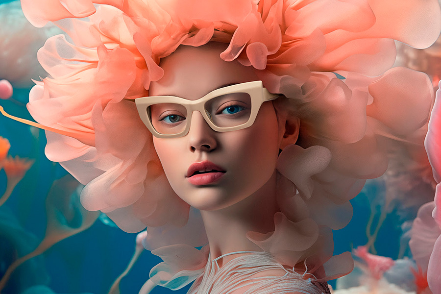 UNDERWATER recrea un reino habitado por seres místicos, donde la flora y la fauna hipnotizan por la belleza y exuberancia de sus colores.
